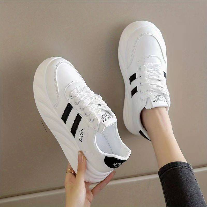 Cortez Damen Sportschuhe Neu Frühling und Herbst Freizeit Weiße Schuhe Damen Allround Plateau Klobige Sneaker 40 von Joom DACH