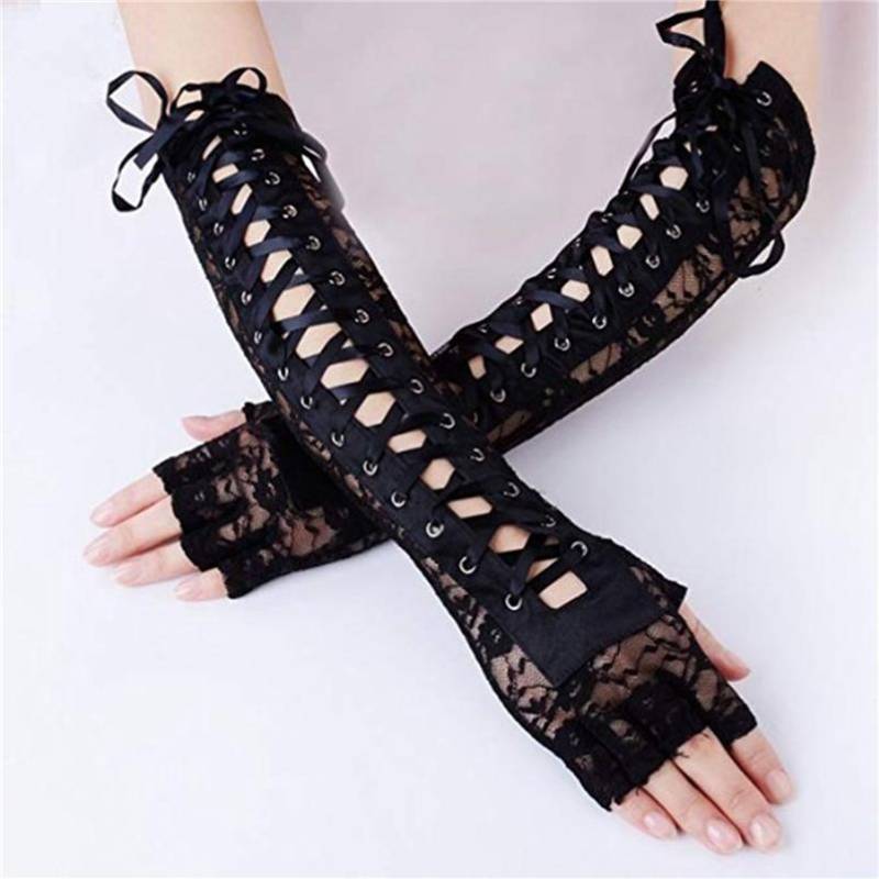 Cosplay Handschuhe 1 Paar Halloween Retro Damen Lange Handschuhe Gothic Spitze Fingerlos One Size Cosplay Handschuhe 1 Paar Halloween Retro Damen Lange Handschuhe Gothic Spitze Fingerlos One Size von Joom DACH