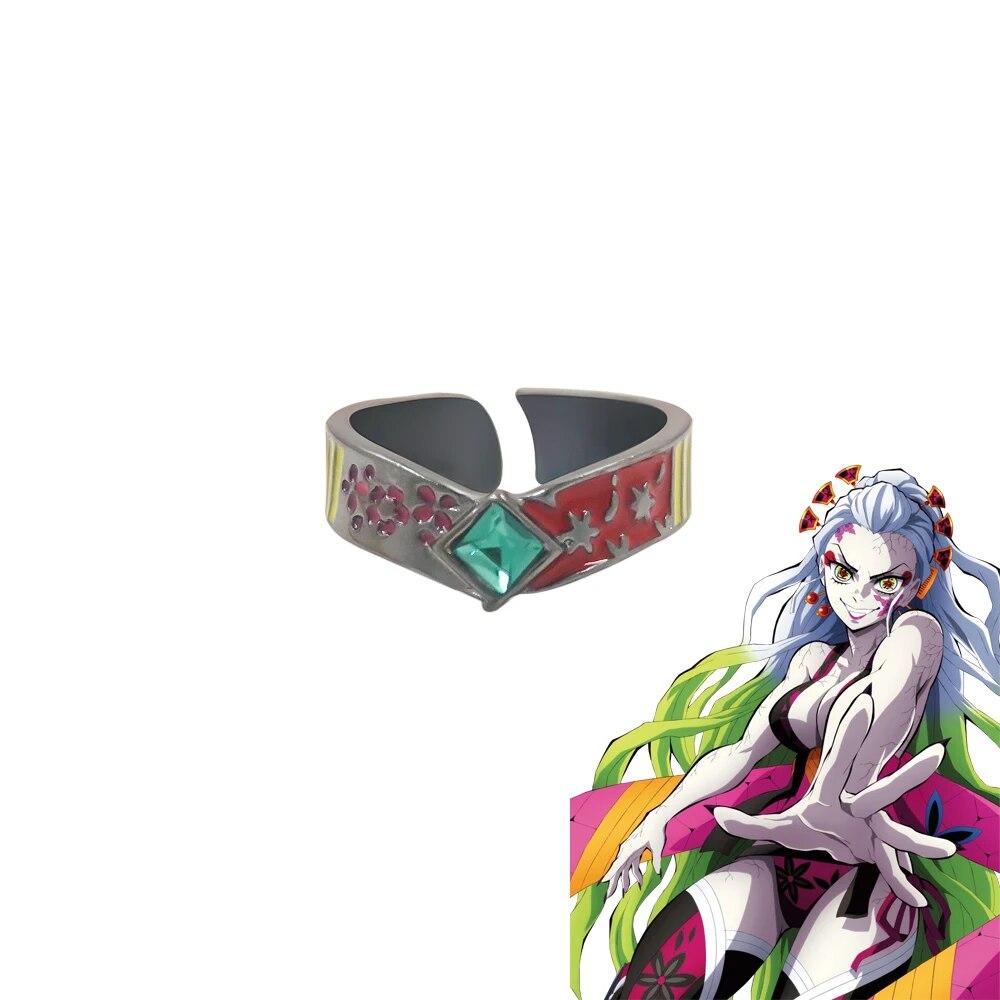 Cosplay-Ring aus der Demon Slayer-Serie „Kimetsu No Yaiba“, Metall-Emaille, offener, verstellbarer Fingerring für Frauen und Männer, Anime-Zubehör resizable von Joom DACH
