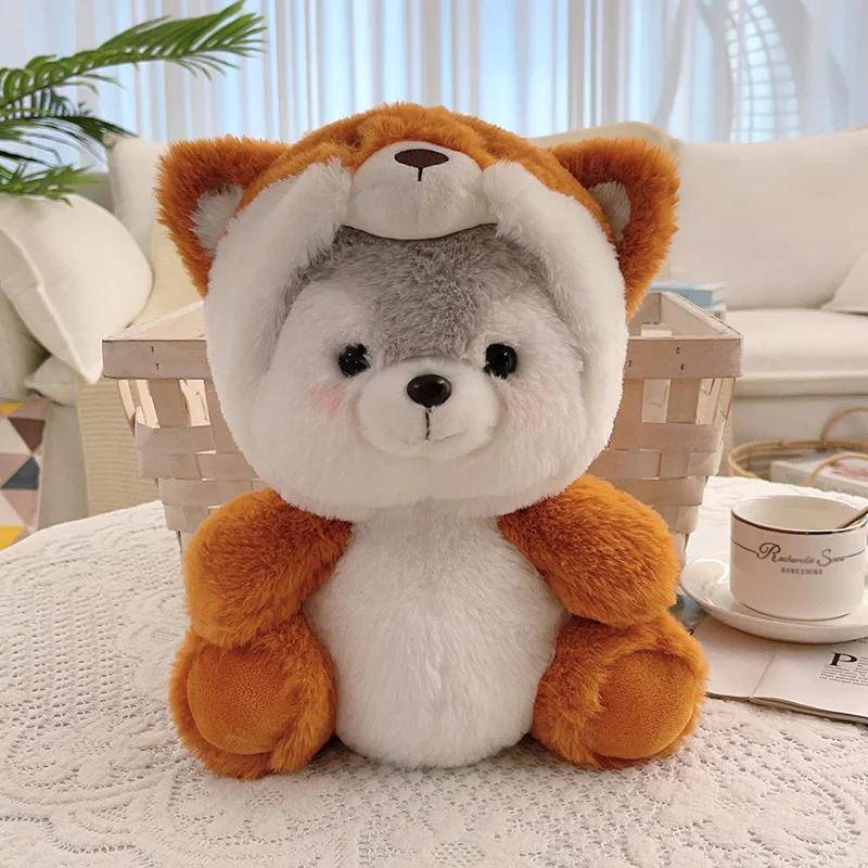 Cosplay Rosa Schwein Koala Dinosaurier Fuchs Plushie Husky Plüsch Spielzeug Mädchen Kuschel Baby Beschwichtigen Puppe Kinder 20cm von Joom DACH