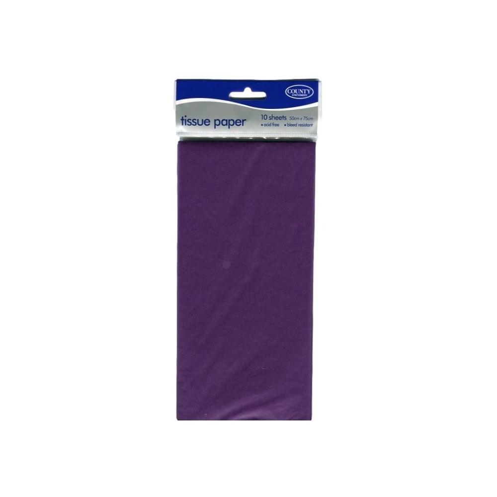 County Stationery, einfarbiges Seidenpapier (Packung mit 10) One Size violett von Joom DACH
