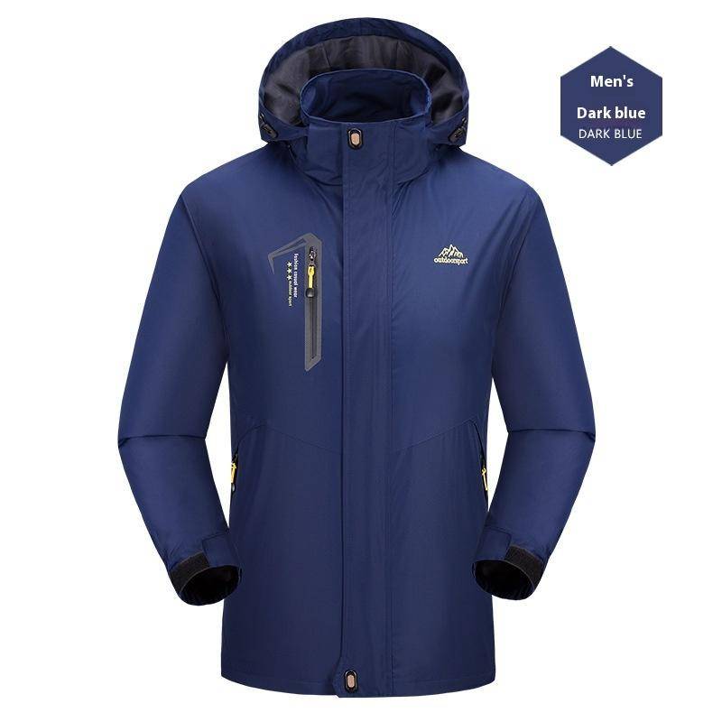 Cozy Up Outdoorjacke für Herren, winddicht, wasserabweisend, Regenjacke, Windbreaker, 5 Taschen, Jacke zum Wandern, Angeln, Laufen 3XL navy blau von Joom DACH