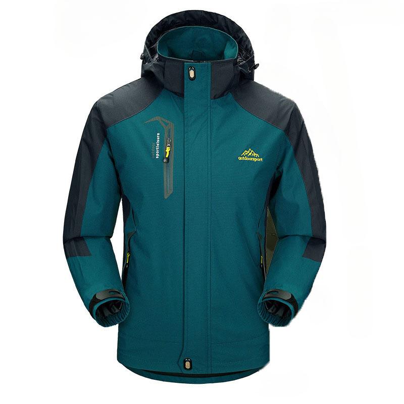 Cozy Up Outdoorjacke für Herren, winddicht, wasserabweisend, Regenjacke, Windbreaker, 5 Taschen, Jacke zum Wandern, Angeln, Laufen 4XL von Joom DACH