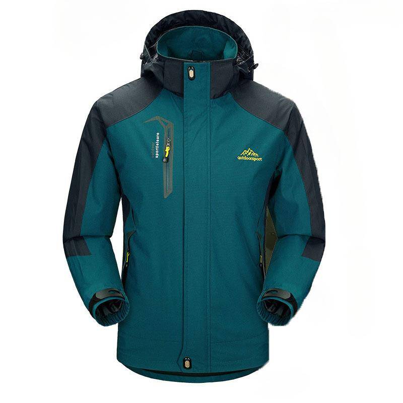 Cozy Up Outdoorjacke für Herren, winddicht, wasserabweisend, Regenjacke, Windbreaker, 5 Taschen, Jacke zum Wandern, Angeln, Laufen 4XL von Joom DACH