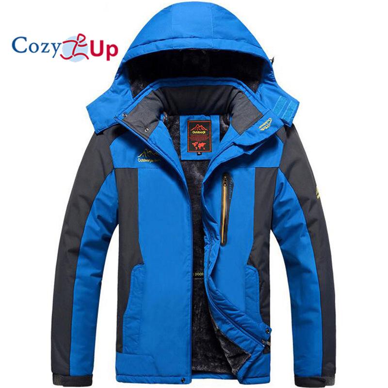 Cozy Up Skijacke für Herren, wasserdicht, isoliert, Schneejacke, warm, winddicht, Wintermäntel mit Kapuze, Fleece-gefütterte Jacke  (Erhältlich in Übergröße) XL von Joom DACH