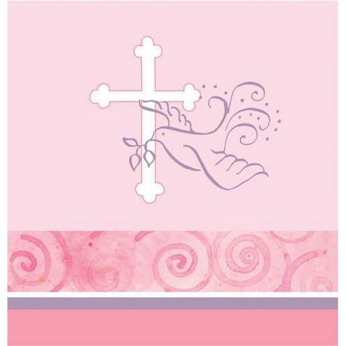 Creative Converting Faithful Party-Tischdecke aus Kunststoff in Taubenform One Size rosa/weiß von Joom DACH