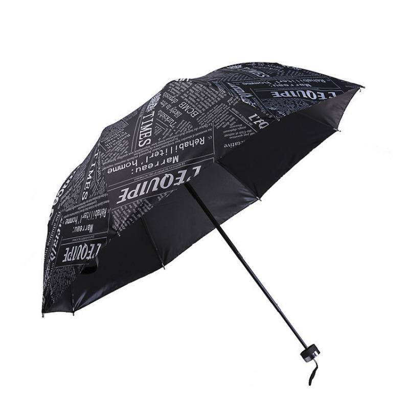 Creative Zeitung Dreifach-Taschenschirm Manueller Regenschirm Männlich Sonnig Regenschirm Dual-Use-Regenschirm UV-Schutz Sonnenschirm Weiblich schwarz Creative Zeitung Dreifach-Taschenschirm Manueller Regenschirm Männlich Sonnig Regenschirm Dual-Use-Regenschirm UV-Schutz Sonnenschirm Weiblich schwarz von Joom DACH