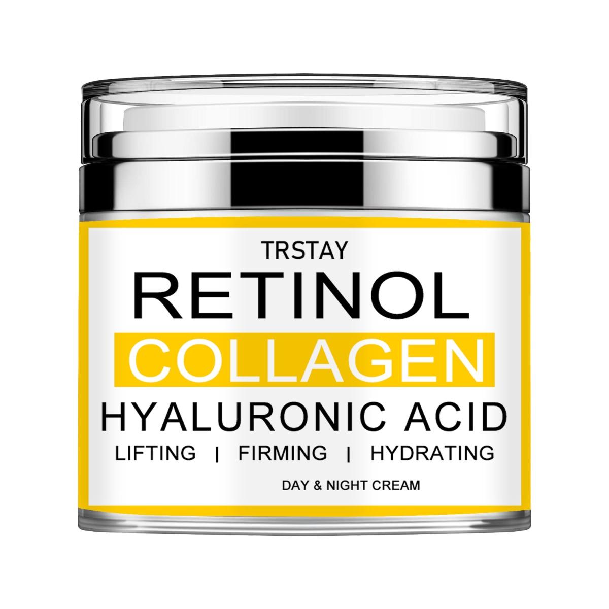 Creme mit einer Mischung aus Retinol, Kollagen und Hyaluronsäure für die Halshautpflege, Gesichtscremes für Frauen, feuchtigkeitsspendende Aufhellungscreme 50g von Joom DACH