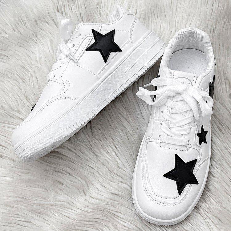 Cremefarbenes Leder Weiße Schuhe Damen Neue Skateboard-Schuhe Studenten Plateau Freizeitschuhe Mädchen Herbst Ins Modisch Weiche Sohle 40 von Joom DACH