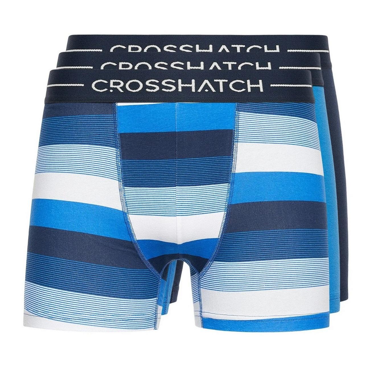 Crosshatch Avocet-Boxershorts für Herren (Packung mit 3) XL dunkelblau/blau von Joom DACH