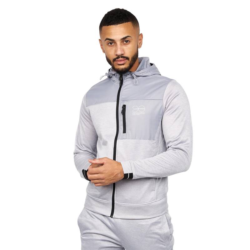 Crosshatch Herren Catmoore Trainingsjacke mit durchgehendem Reißverschluss L grau von Joom DACH