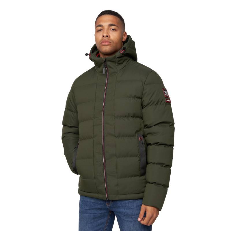 Crosshatch Herren Kampnew Geprägte Jacke S olivgrün dunkel von Joom DACH