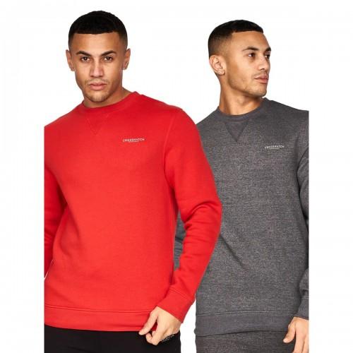 Crosshatch Herren-Traymax-Sweatshirt mit Rundhalsausschnitt (Packung mit 2) XXL von Joom DACH