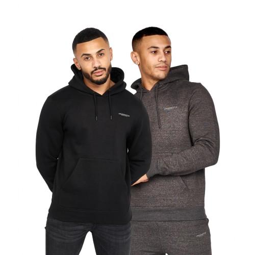 Crosshatch Herren Traymax Übergroßer Kapuzenpullover (Packung mit 2) S von Joom DACH