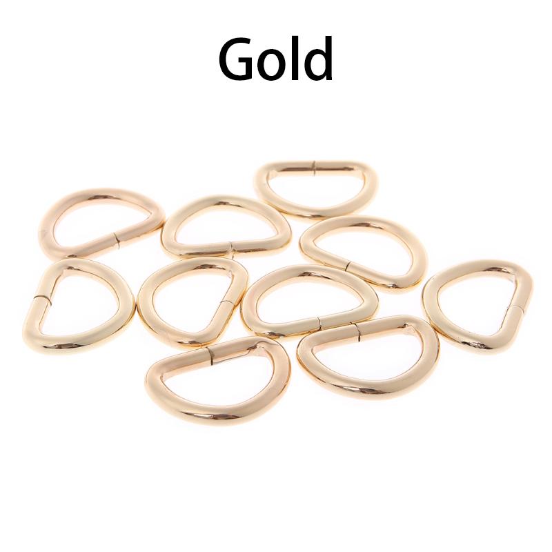 D Ring Metall Gurtband Leder Handtasche Gürtelschnalle Handwerk 10 Stück 20x13mm gold von Joom DACH