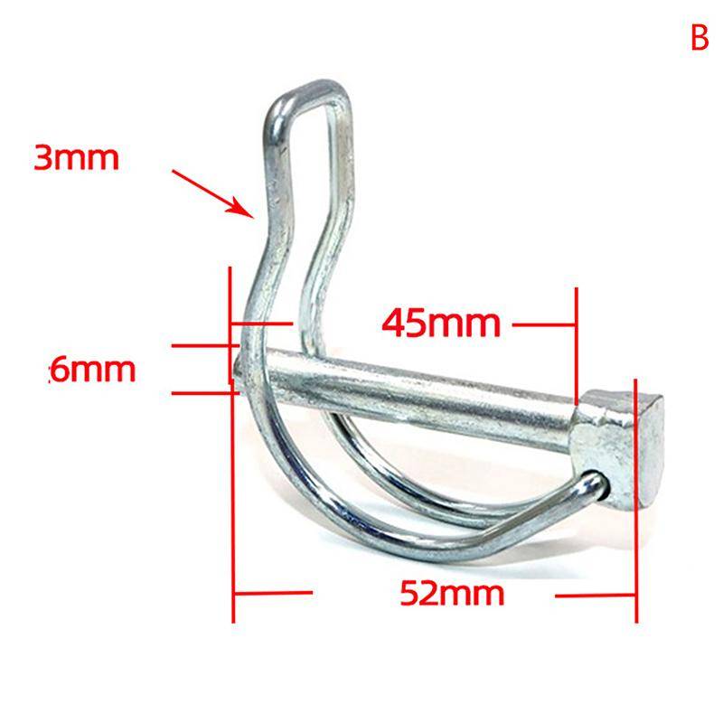 D-Stift M4.5 M6 M8 Sicherheitsstift Fahrrad Kinderwagen Frachtboot Anhängerkupplung Hakenclip Federstift Doppelleinen-Sicherungsstift Ohrstift von Joom DACH