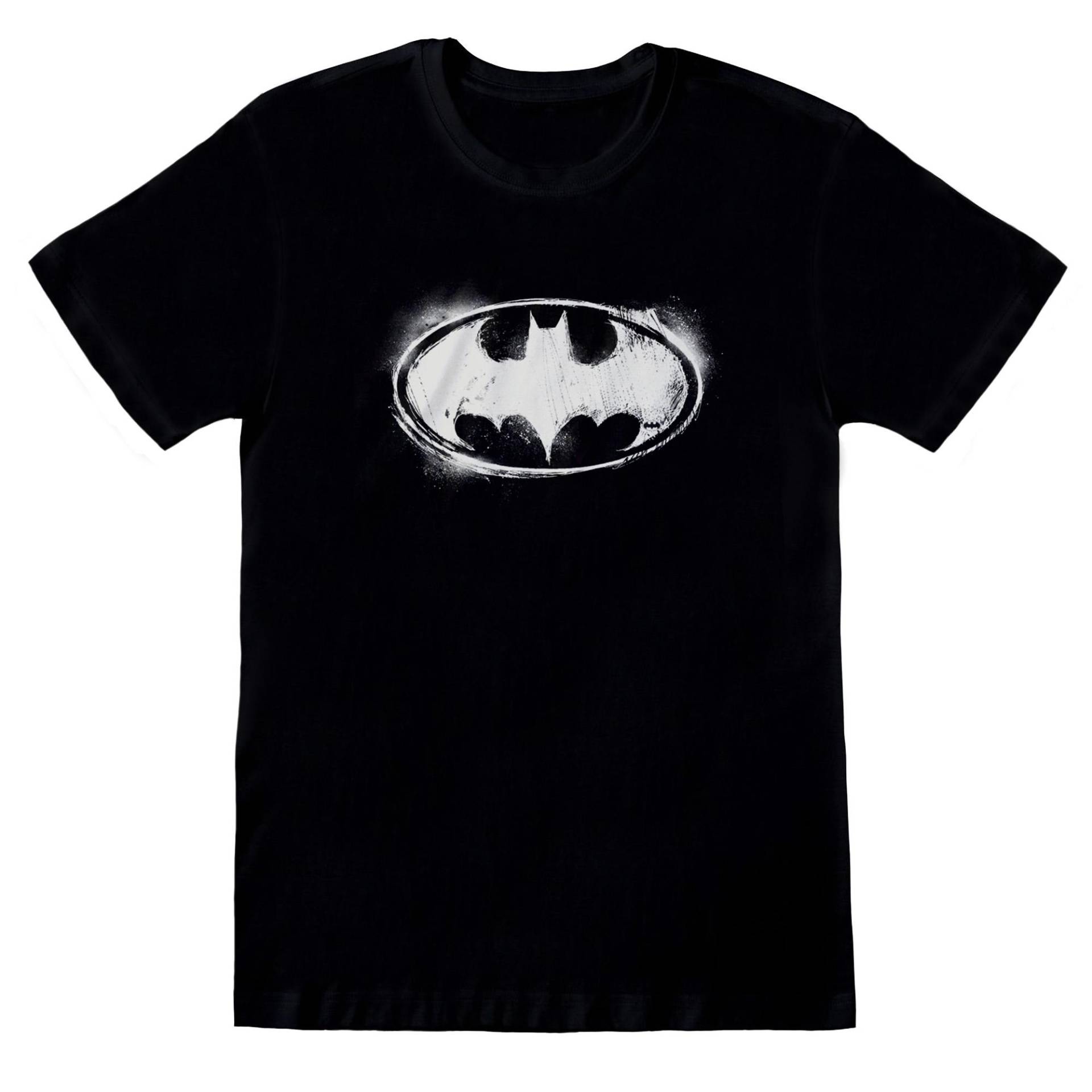 DC Comics Damen/Damen Mono Batman Distressed Logo Boyfriend T-Shirt XXL weiß/schwarz von Joom DACH