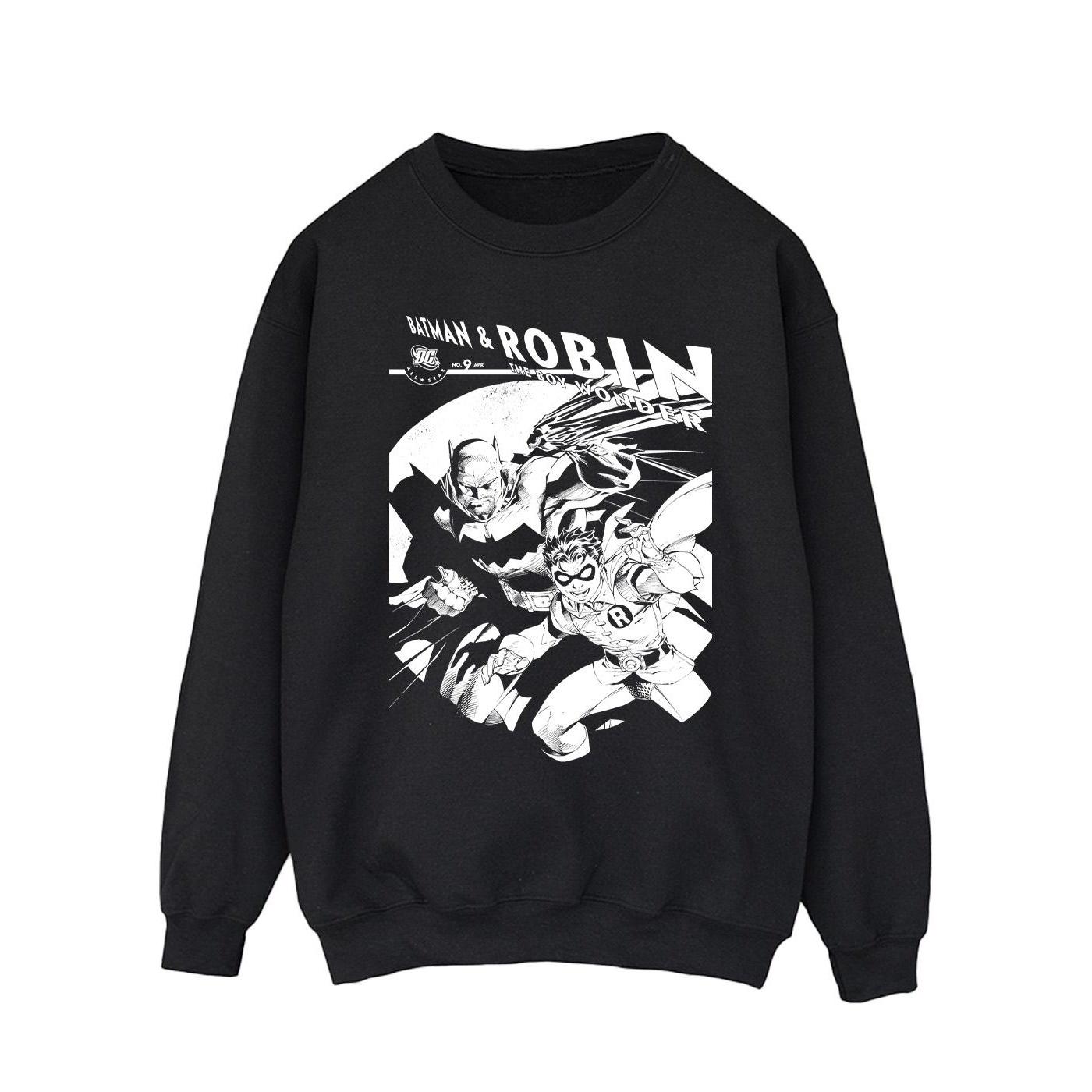 DC Comics Herren-Sweatshirt „Batman And Boy Wonder“ aus Baumwolle XXL schwarz von Joom DACH