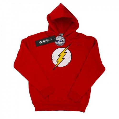 DC Comics Mädchen-Hoodie mit Flash-Distressed-Logo 12-13 rot von Joom DACH