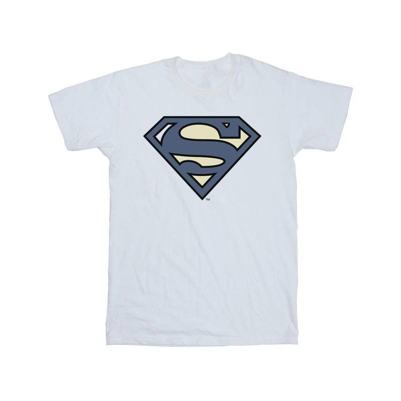 DC Comics Mädchen-T-Shirt aus Baumwolle mit Superman-Logo in Indigoblau 3-4 Years weiß von Joom DACH