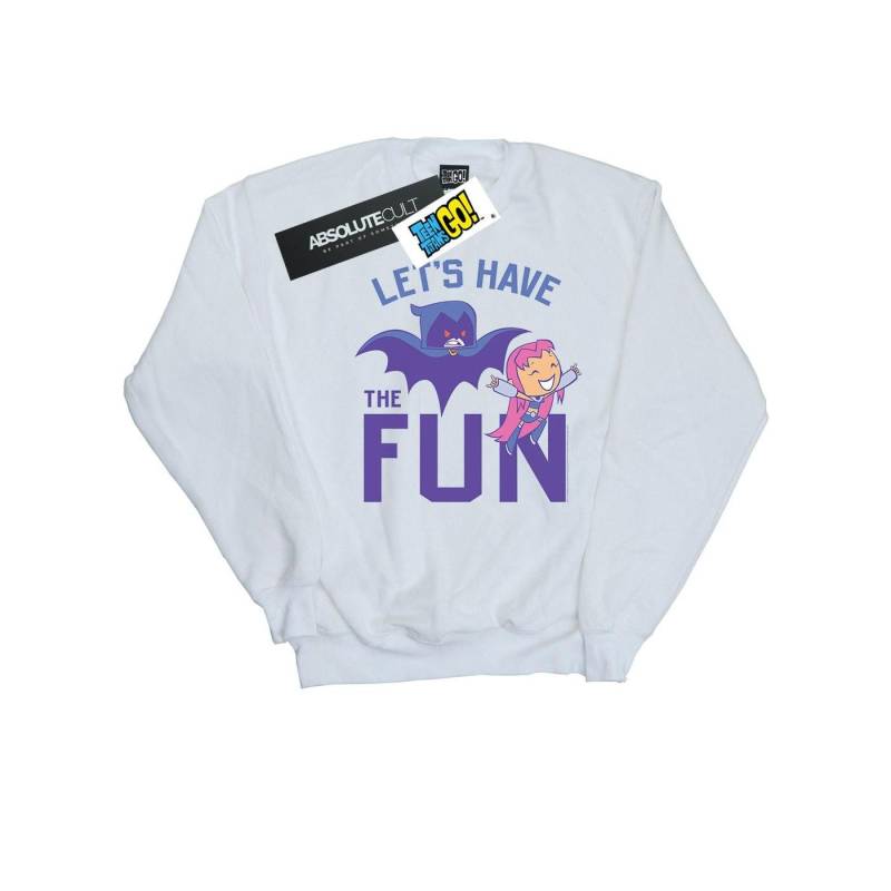 DC Comics Mädchen Teen Titans Go Let's Have The Fun Sweatshirt 9-11 Years weiß von Joom DACH