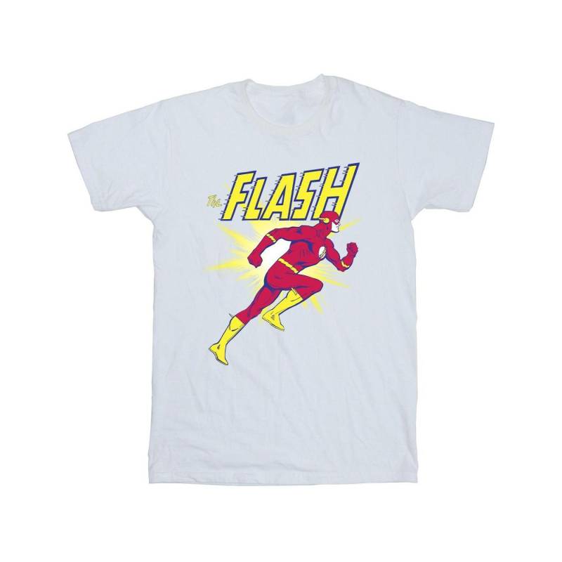DC Comics Mädchen The Flash Lauf-Baumwoll-T-Shirt 3-4 Years weiß von Joom DACH
