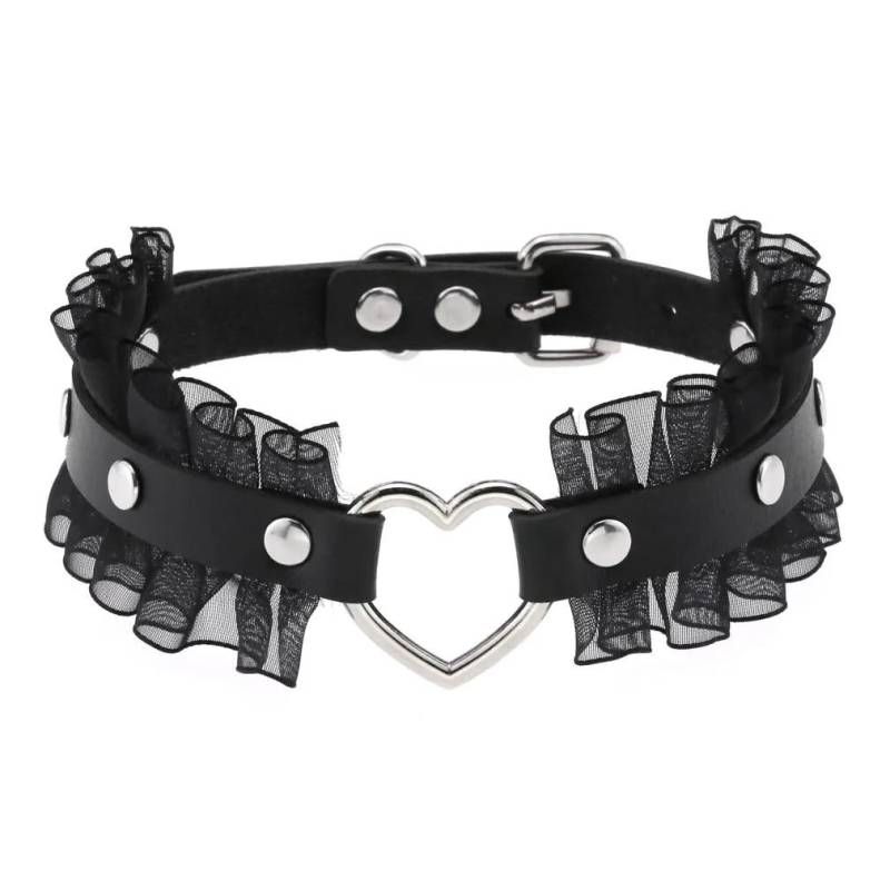 DIEZI Personalisierte Männer Schwarz PU Leder Halsband Halskette Gothic Kragen Halskette Drehmomente Für Frauen Boho Vintage Party Schmuck von Joom DACH