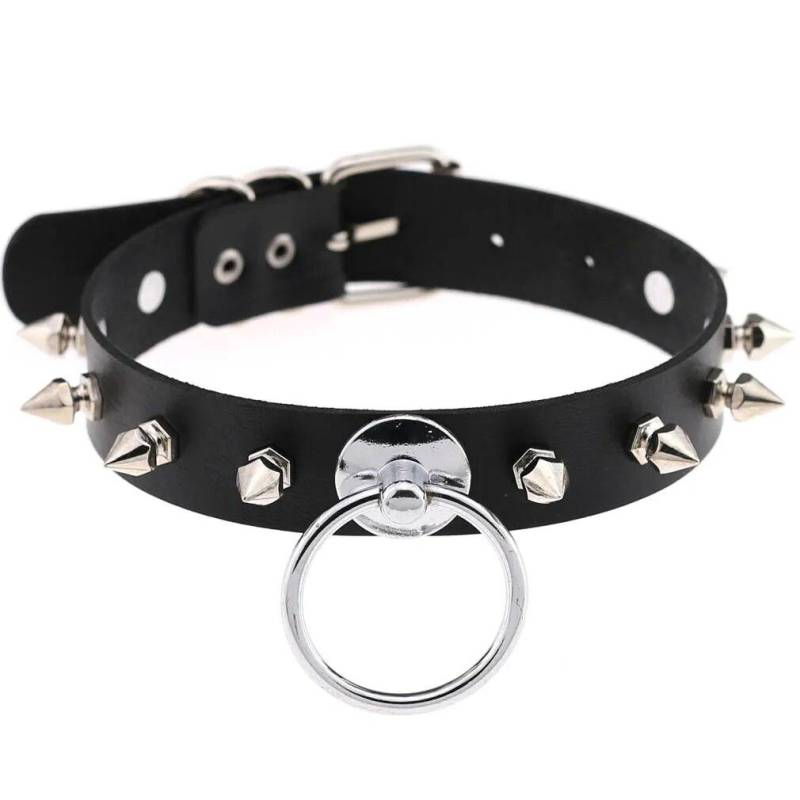 DIEZI Personalisierte Männer Schwarz PU Leder Halsband Halskette Gothic Kragen Halskette Drehmomente Für Frauen Boho Vintage Party Schmuck von Joom DACH