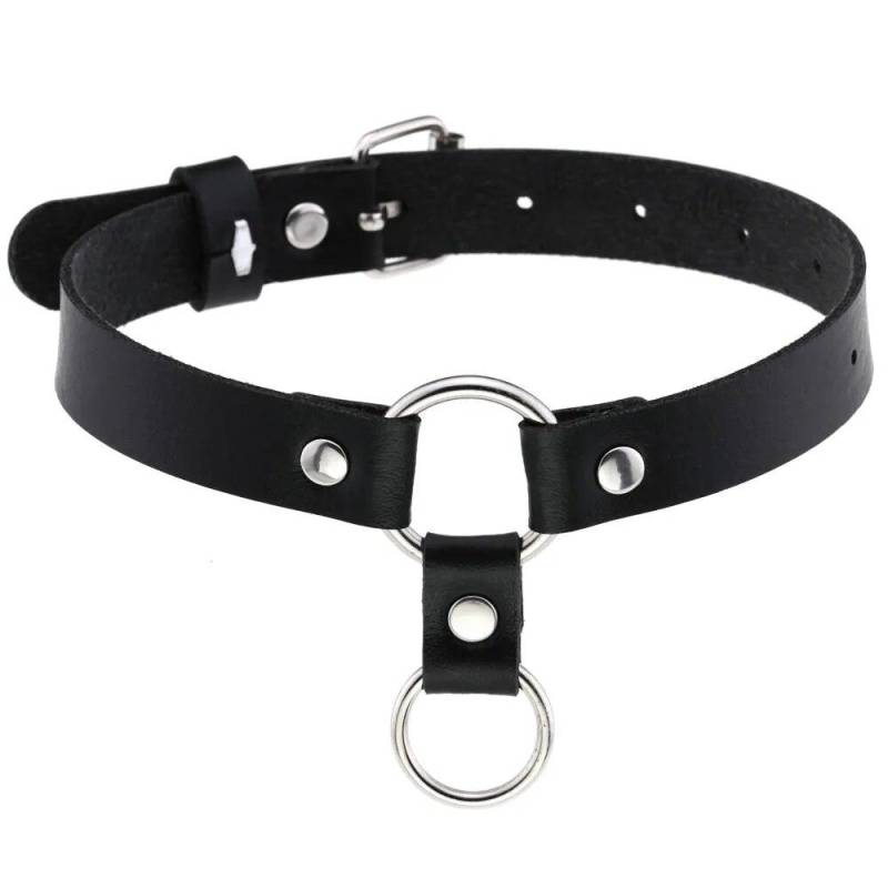 DIEZI Personalisierte Männer Schwarz PU Leder Halsband Halskette Gothic Kragen Halskette Drehmomente Für Frauen Boho Vintage Party Schmuck von Joom DACH