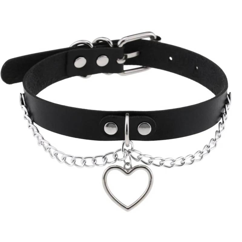 DIEZI Personalisierte Männer Schwarz PU Leder Halsband Halskette Gothic Kragen Halskette Drehmomente Für Frauen Boho Vintage Party Schmuck von Joom DACH