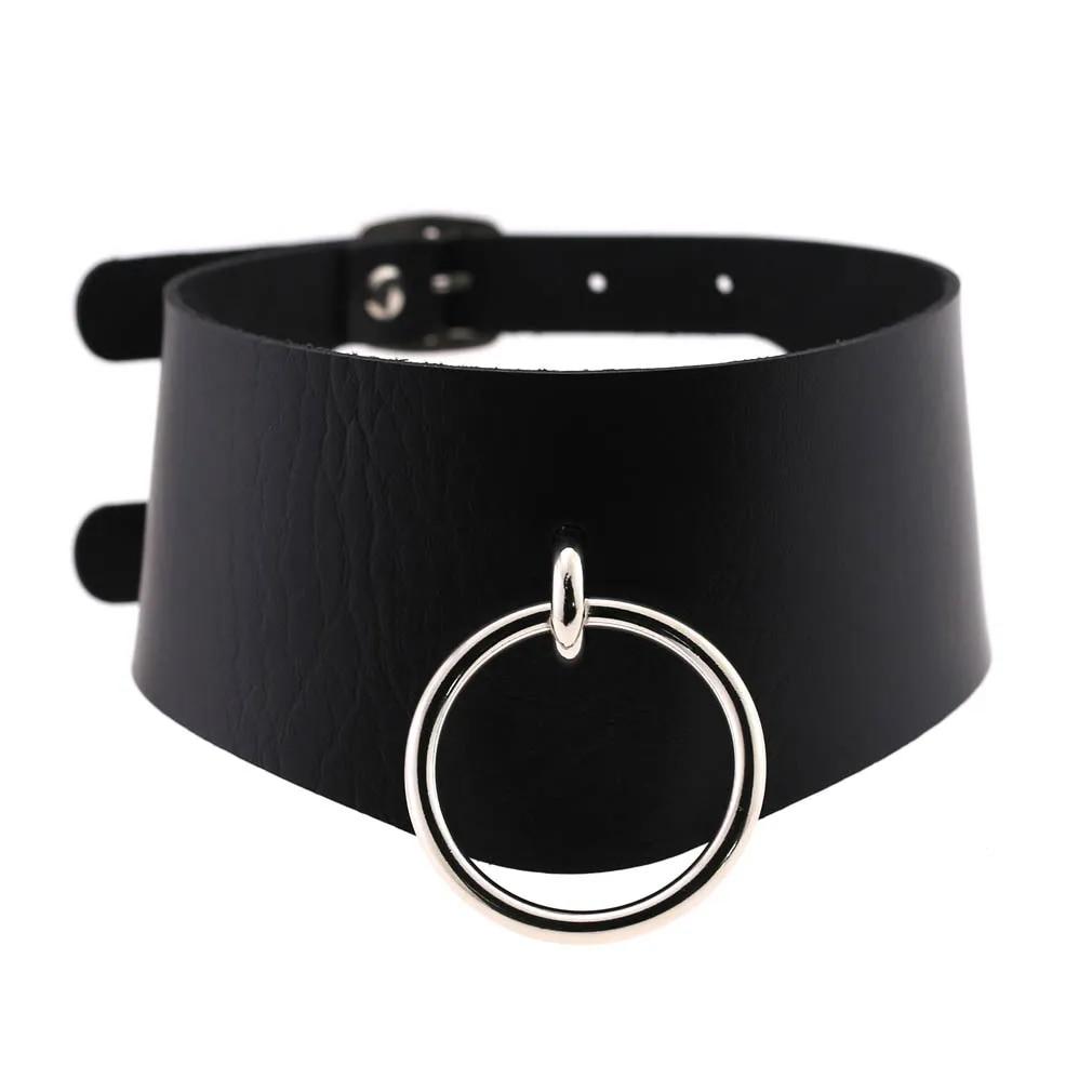 DIEZI Personalisierte Männer Schwarz PU Leder Halsband Halskette Gothic Kragen Halskette Drehmomente Für Frauen Boho Vintage Party Schmuck von Joom DACH