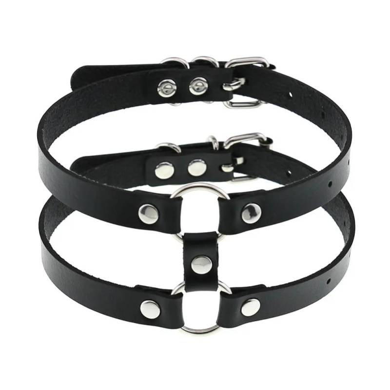 DIEZI Personalisierte Männer Schwarz PU Leder Halsband Halskette Gothic Kragen Halskette Drehmomente Für Frauen Boho Vintage Party Schmuck von Joom DACH