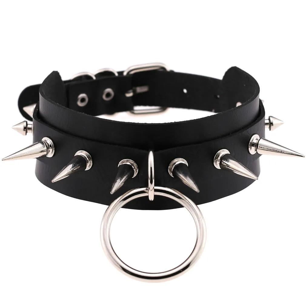 DIEZI Personalisierte Männer Schwarz PU Leder Halsband Halskette Gothic Kragen Halskette Drehmomente Für Frauen Boho Vintage Party Schmuck von Joom DACH