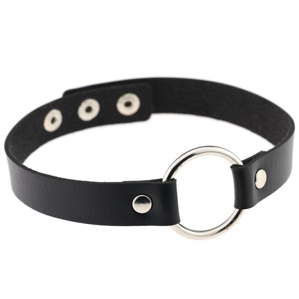 DIEZI Personalisierte Männer Schwarz PU Leder Halsband Halskette Gothic Kragen Halskette Drehmomente Für Frauen Boho Vintage Party Schmuck von Joom DACH