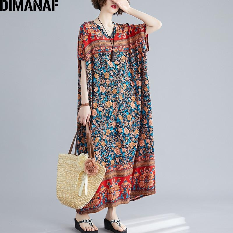 DIMANAF Plus Größe Kleid Frauen Kleidung Sommer Sommerkleid Bohemian Floral Print Elegante Dame Vestidos Lose Oversize Maxi Kleid 5XL One Size rot DIMANAF Plus Größe Kleid Frauen Kleidung Sommer Sommerkleid Bohemian Floral Print Elegante Dame Vestidos Lose Oversize Maxi Kleid 5XL One Size rot von Joom DACH