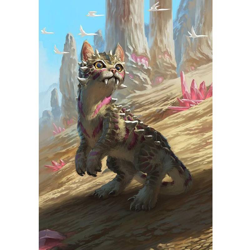 DIY 5D Diamant Kreuzstich Original Gemälde Katze Quadratisch / Rund Diamant Stickerei Mosaik Kunst Home Dekoration Full Square (20X30CM) von Joom DACH