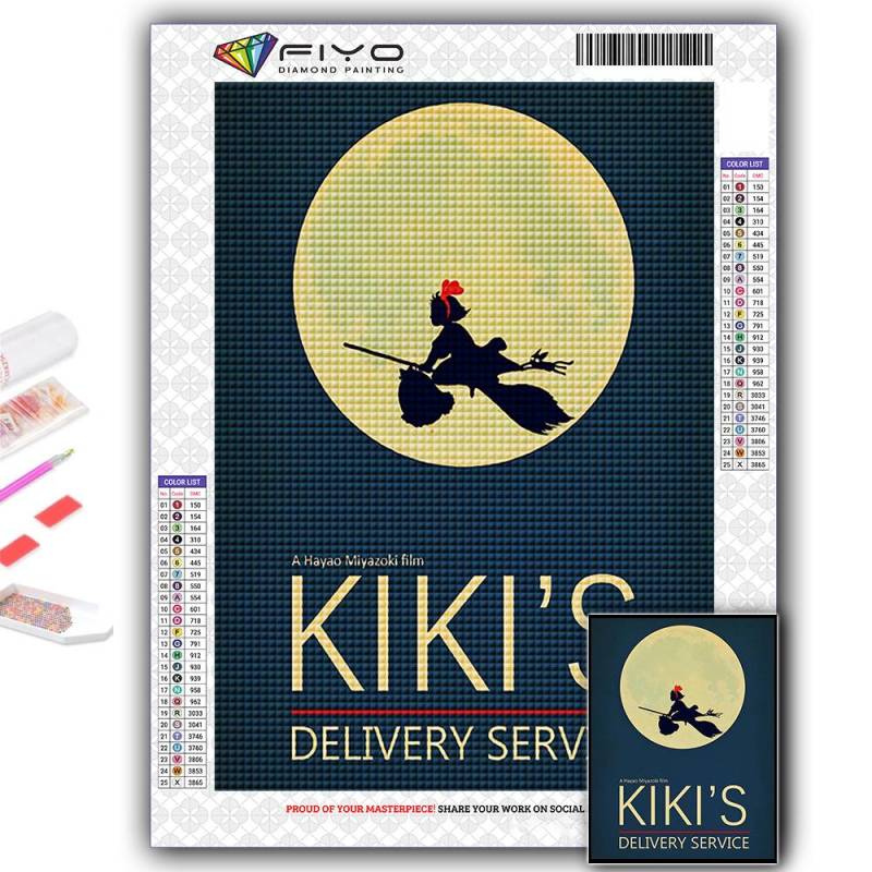DIY 5D Diamant Malerei Hayao Miyazaki Anime Poster Kreuzstich Kit Vollbohrer Stickerei Mosaik Kunst Bild von Strass Geschenk Full Round 20X30CM von Joom DACH