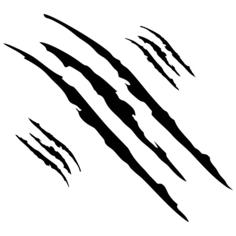 DIY Autoaufkleber Kratzstreifen Markierungen 130CM x 34CM Krallenaufkleber Scheinwerfer Aufkleber Pfote Kreativer Kratzaufkleber Auto Außenzubehör 1 set schwarz von Joom DACH