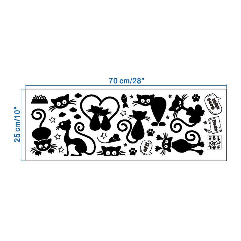 DIY Dekoration Wandtattoos PVC Wandbild Kunst Cartoon Katze Lichtschalter Telefon Tiere Wandaufkleber schwarz von Joom DACH