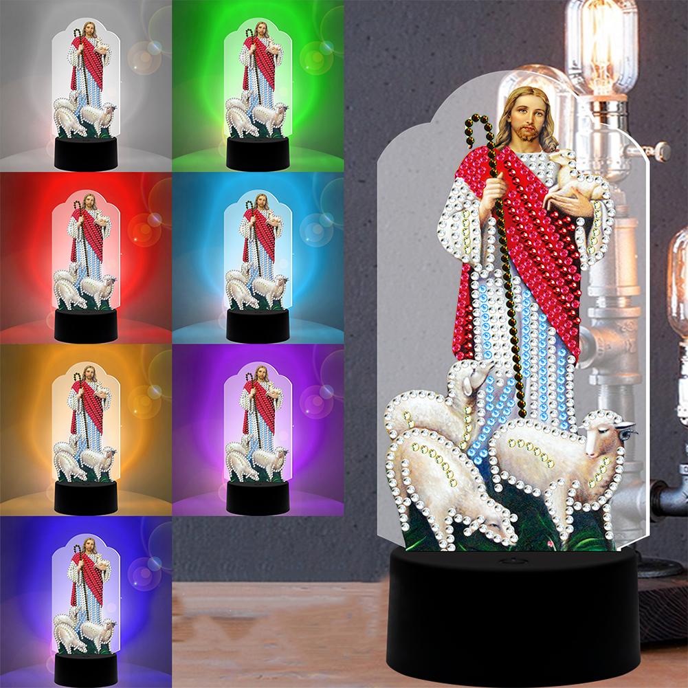 DIY Diamantmalerei 7 Farben Nachtlicht LED Diamantmalerei Stickerei HeimdekorDP09 von Joom DACH