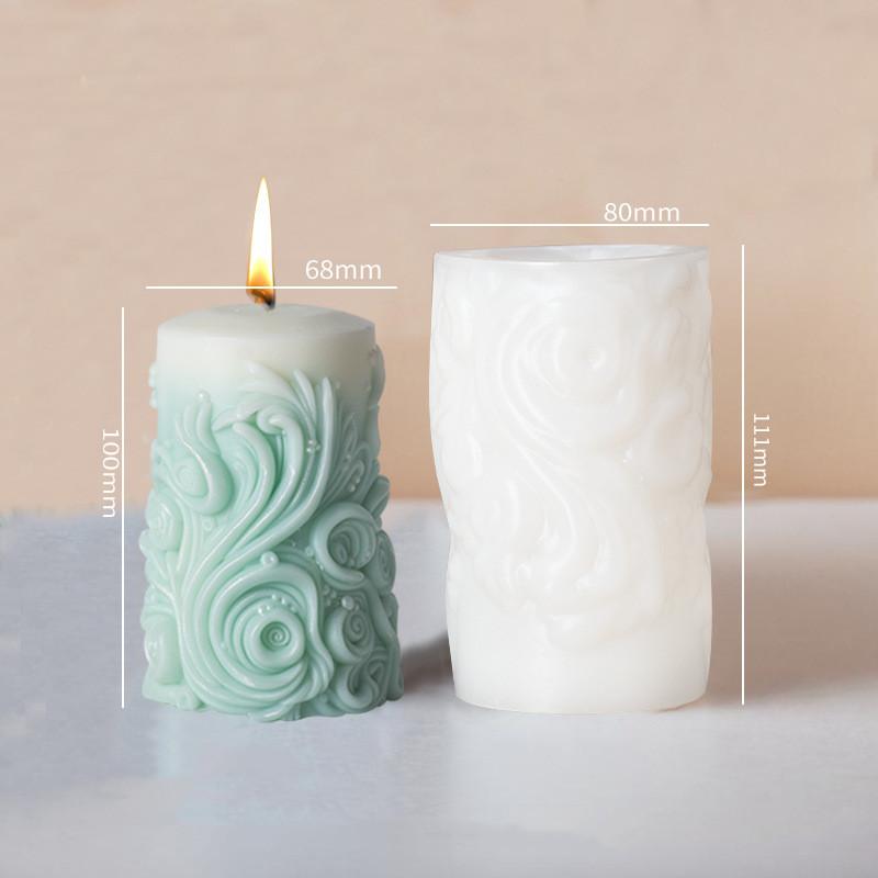 DIY Europäische Zylinder Duftkerze Silikonform Einfache Säulenformen Kerzenherstellung Handgeschenk Schleifwerkzeug Heimdekoration von Joom DACH