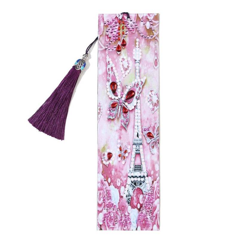 DIY Geformtes Diamantmalerei Lesezeichen Eiffelturm Muster Kindergeschenk mit Quaste von Joom DACH