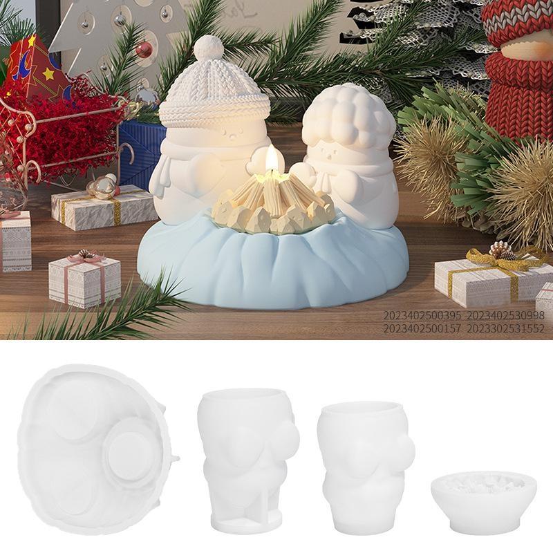 DIY Gipsform Schneemann Ornament Grill Backen Kneten Aromatherapie Kerze Silikonform WPP3987-NO.3 von Joom DACH