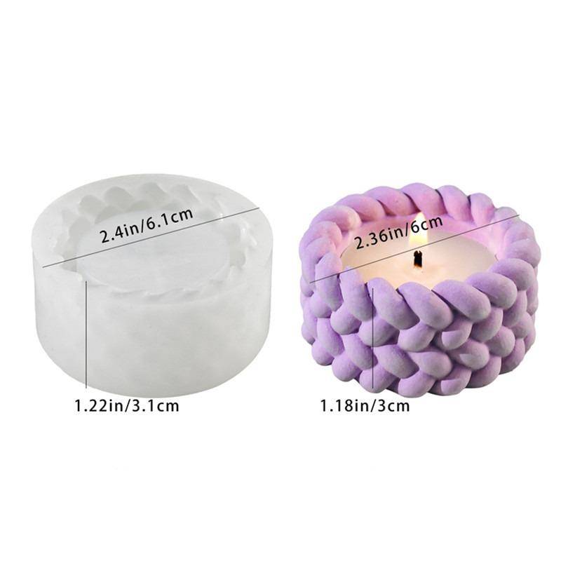 DIY Hanfseil Kerzenbecher Silikonform Gips Aromatherapie Kerzenhalter Desktop Dekoration Ornament Harzform Heimisches Handwerk von Joom DACH