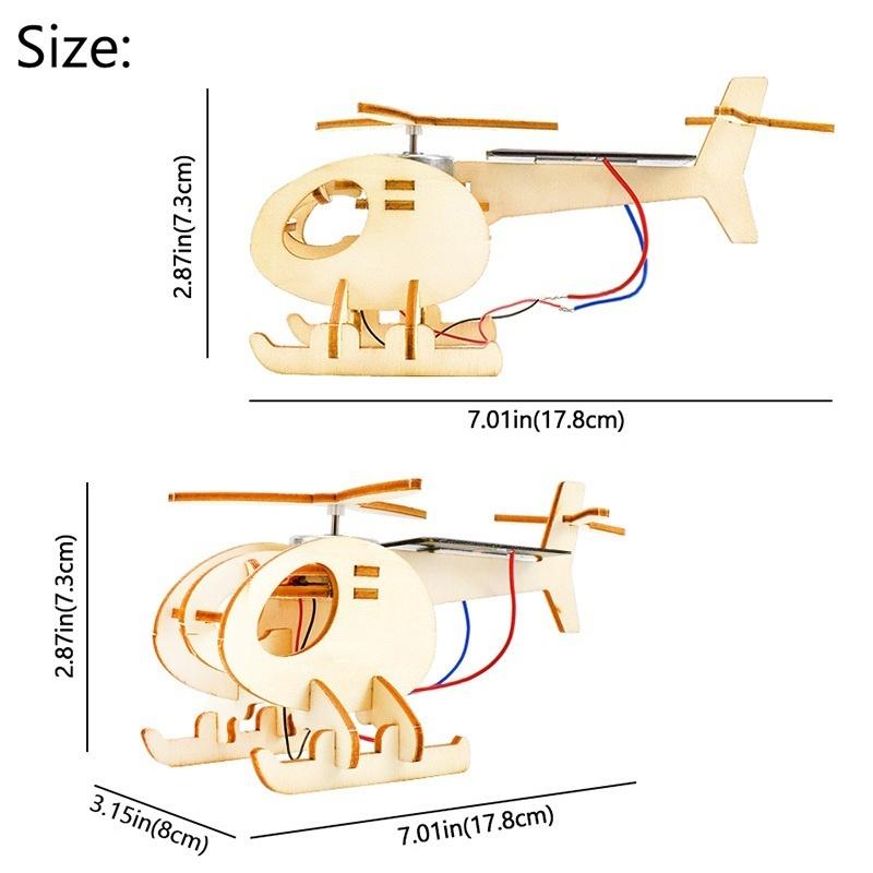 DIY Holz Solar Hubschrauber Spielzeug für Kinder Physik Wissenschaft Experimentelle Handgemachte Montage Modell Kits Pädagogisches Spielzeug Geschenke von Joom DACH