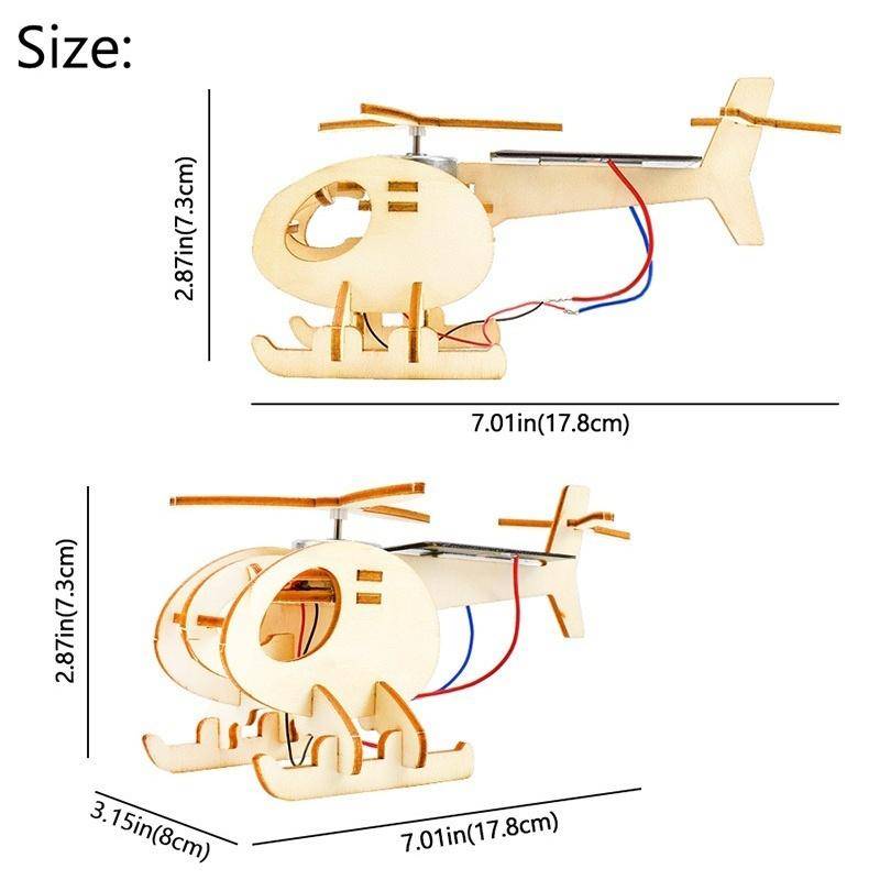 DIY Holz Solar Hubschrauber Spielzeug für Kinder Physik Wissenschaft Experimentelle Handgemachte Montage Modell Kits Pädagogisches Spielzeug Geschenke von Joom DACH