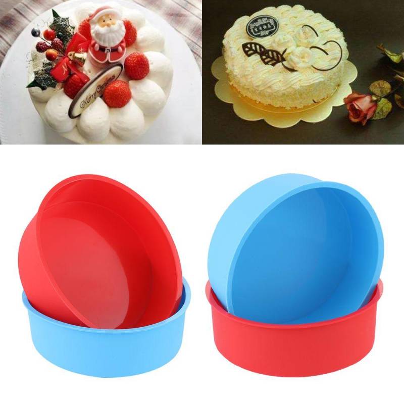DIY Küche Silikon Backwerkzeuge Kuchenform Tablett Muffin Mousse Form Puddingform Rundes Muster 4inch blau von Joom DACH