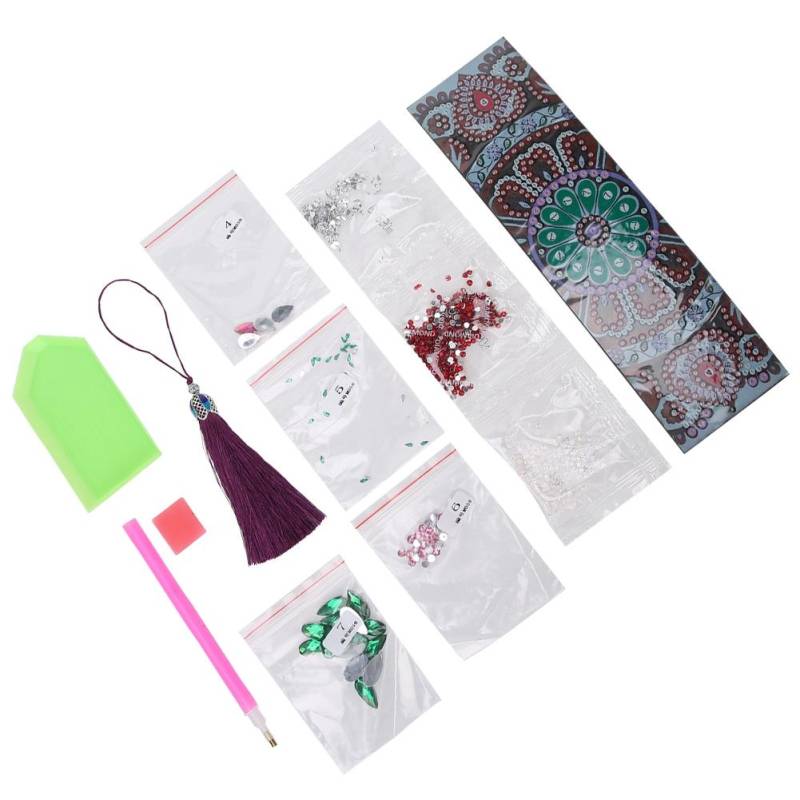 DIY Quasten-Lesezeichen Diamantmalerei in Sonderform Lederseitenmarken Stickerei Handwerk Geschenk von Joom DACH