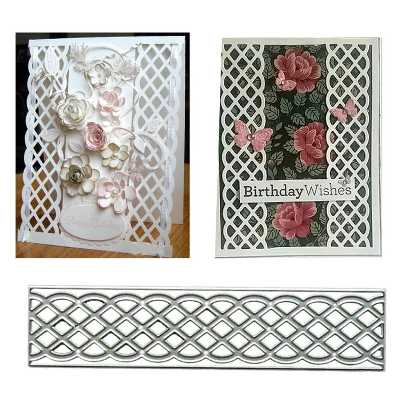 DIY Rechteck Rahmen Stanzformen Schablone Exquisite Sektor Grid Präge Messer Vorlage Dekorative Scrapbooking Stirbt Schablone von Joom DACH