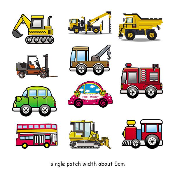 DIY Wärmeübertragung Aufbügelflicken Niedliche Cartoon-Autos Set Patch Für Kinder Kleidung T-Shirt Kleider von Joom DACH